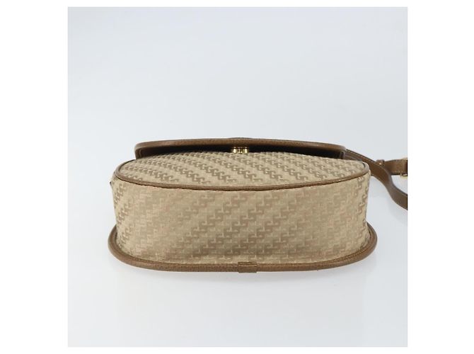 Bolso de Hombro GUCCI de Nylon Cuero Beige Dorado 007 754 0074 Auth ep12620 - vista 9