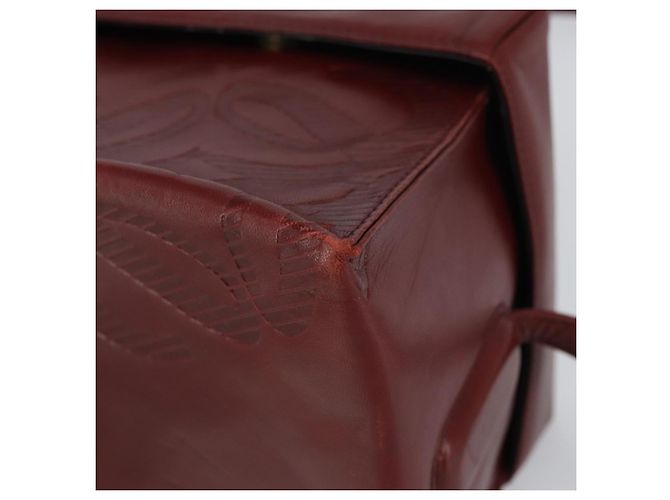 LOEWE Borsa a Spalla Anagram Pelle Rossa Oro Auth 160470 Rosso D'oro - vista 10