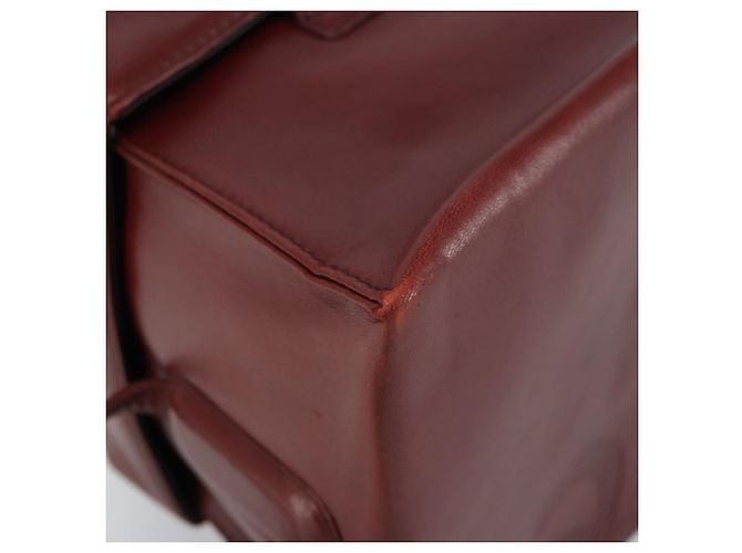 LOEWE Borsa a Spalla Anagram Pelle Rossa Oro Auth 160470 Rosso D'oro - vista 13