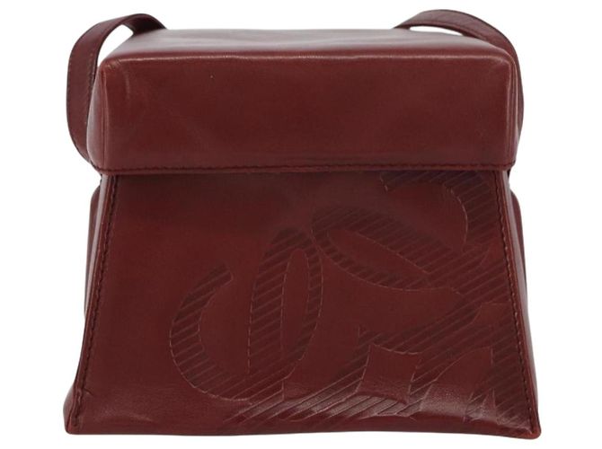 LOEWE Borsa a Spalla Anagram Pelle Rossa Oro Auth 160470 Rosso D'oro - vista 2
