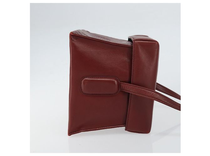 LOEWE Borsa a Spalla Anagram Pelle Rossa Oro Auth 160470 Rosso D'oro - vista 4