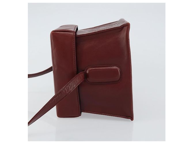 LOEWE Borsa a Spalla Anagram Pelle Rossa Oro Auth 160470 Rosso D'oro - vista 5