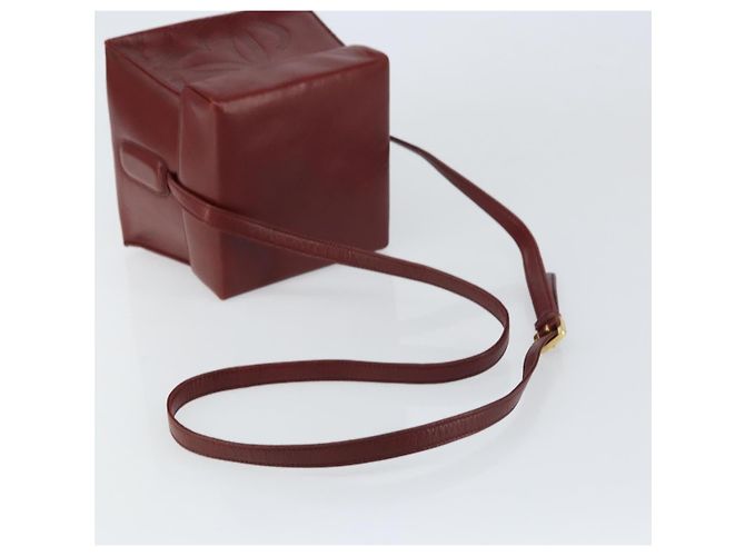 LOEWE Borsa a Spalla Anagram Pelle Rossa Oro Auth 160470 Rosso D'oro - vista 7