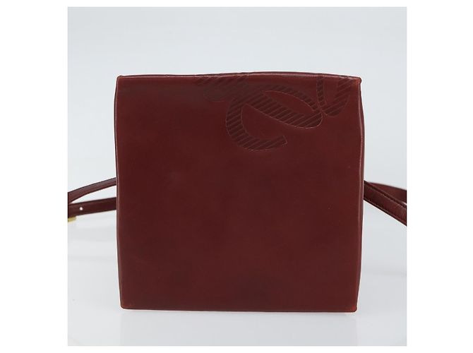 LOEWE Borsa a Spalla Anagram Pelle Rossa Oro Auth 160470 Rosso D'oro - vista 9