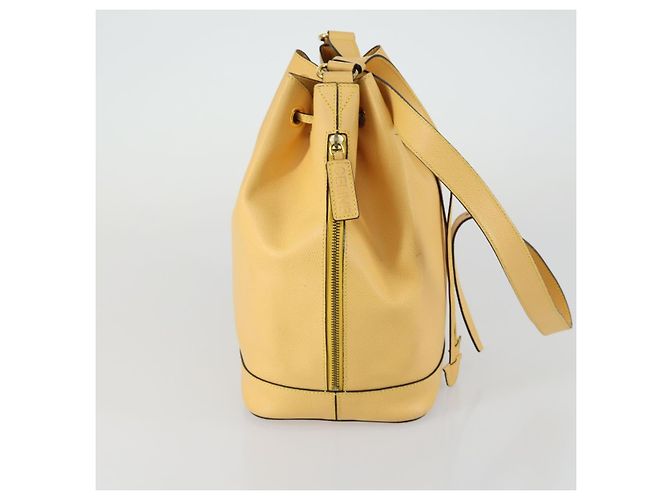 Céline Borsa a Spalla CELINE in Pelle Oro Giallo Auth 156885 D'oro - vista 5