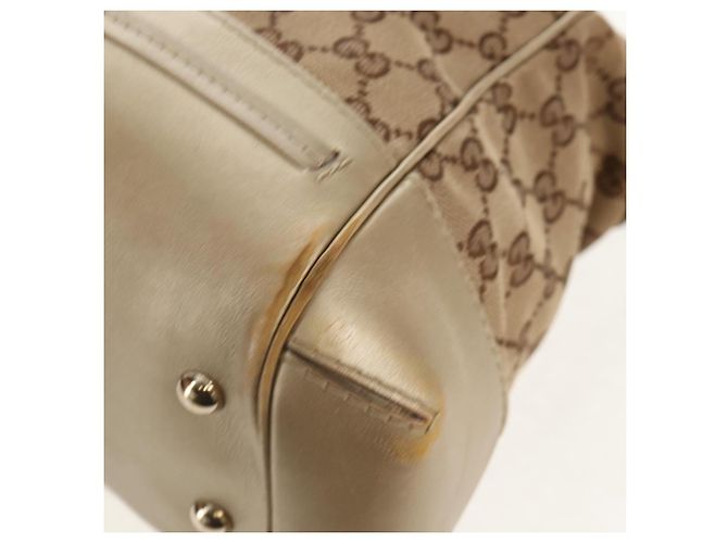 Gucci Borsa a mano GG Canvas 2way Beige Oro 269894 Auth 158077 D'oro - vista 17