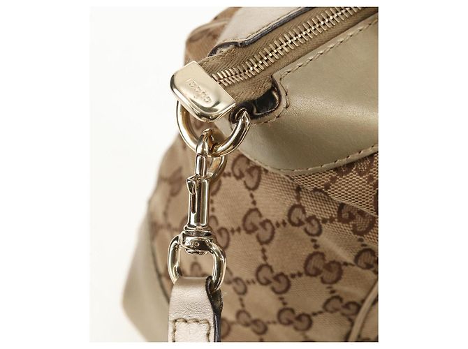 Gucci Borsa a mano GG Canvas 2way Beige Oro 269894 Auth 158077 D'oro - vista 18