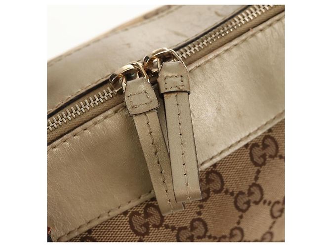 Gucci Borsa a mano GG Canvas 2way Beige Oro 269894 Auth 158077 D'oro - vista 19
