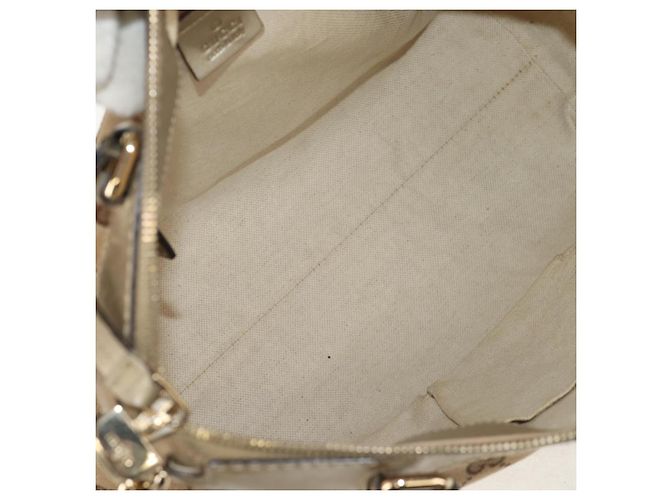 Gucci Borsa a mano GG Canvas 2way Beige Oro 269894 Auth 158077 D'oro - vista 21