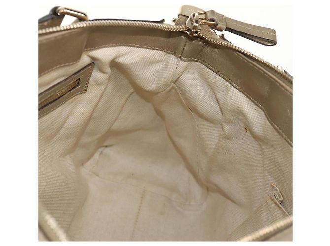 Gucci Borsa a mano GG Canvas 2way Beige Oro 269894 Auth 158077 D'oro - vista 22