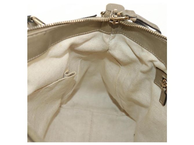 Gucci Borsa a mano GG Canvas 2way Beige Oro 269894 Auth 158077 D'oro - vista 23