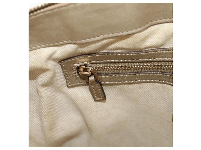 Gucci Borsa a mano GG Canvas 2way Beige Oro 269894 Auth 158077 D'oro - vista 25