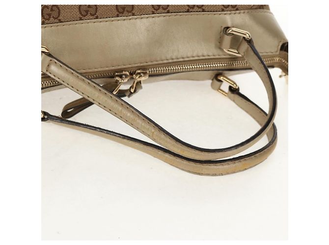Gucci Borsa a mano GG Canvas 2way Beige Oro 269894 Auth 158077 D'oro - vista 8