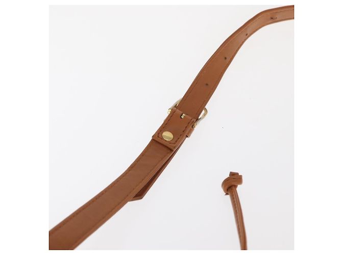 Borsa a Spalla SAINT LAURENT in Tela Rivestita Nera Marrone Oro Auth am10268 - vista 9