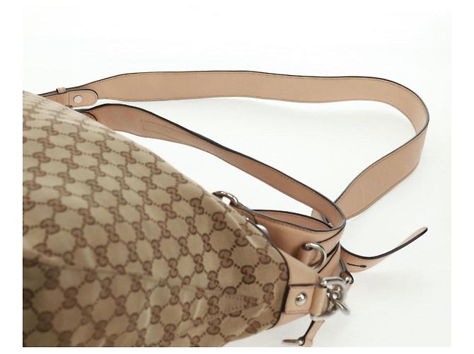 Borsa Tote GG Canvas Gucci 2way Beige Argento 232949 Auth ep12524 - vista 11
