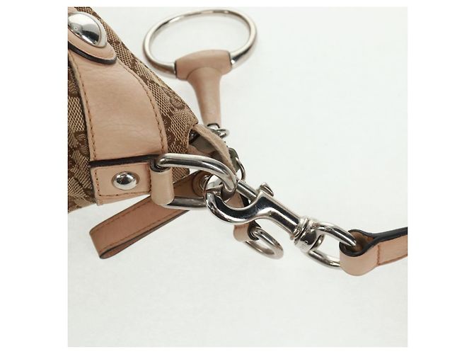 Borsa Tote GG Canvas Gucci 2way Beige Argento 232949 Auth ep12524 - vista 17