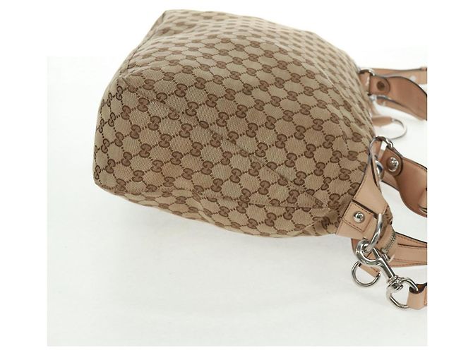 Borsa Tote GG Canvas Gucci 2way Beige Argento 232949 Auth ep12524 - vista 5