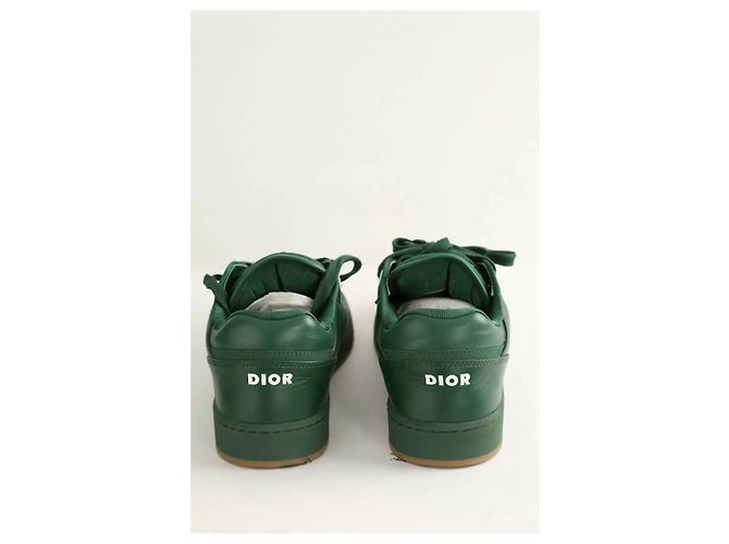 Dior Sneaker basse B27 in pelle verde - vista 2