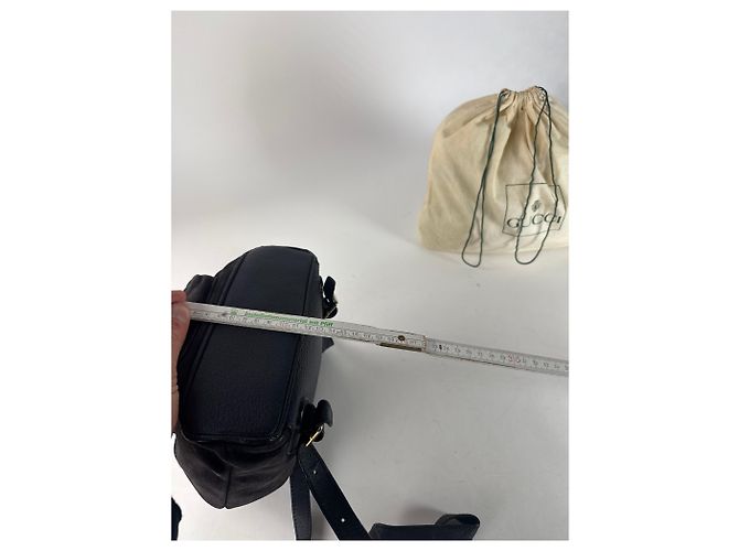 Vintage Gucci Leder-Rucksack schwarz - Ansicht 13