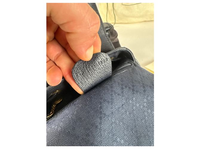 Vintage Gucci Leder-Rucksack schwarz - Ansicht 5