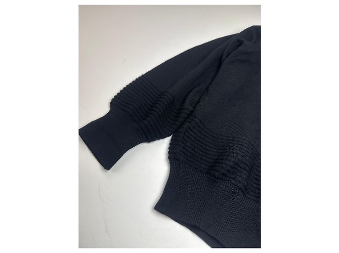 Vintage Balenciaga V-Ausschnitt Pullover Schwarz L - Ansicht 5