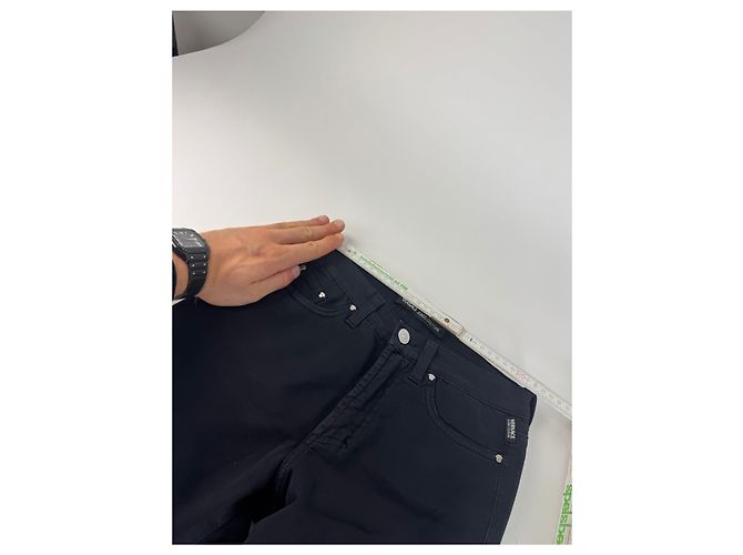 Vintage Versace Canvas-Hose Schwarz - Ansicht 5