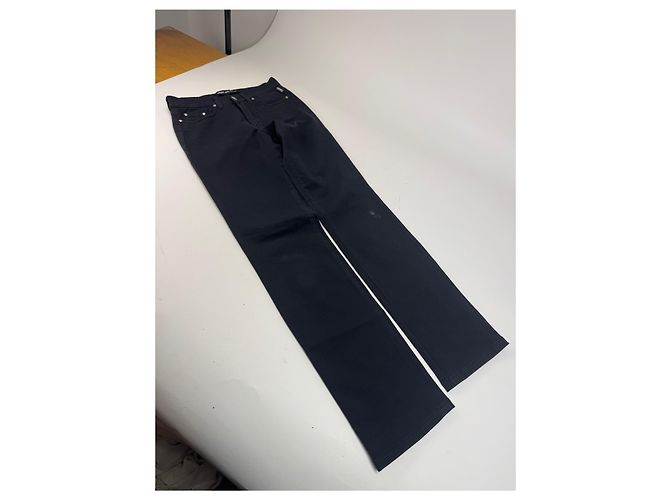 Vintage Versace Canvas-Hose Schwarz - Ansicht 8