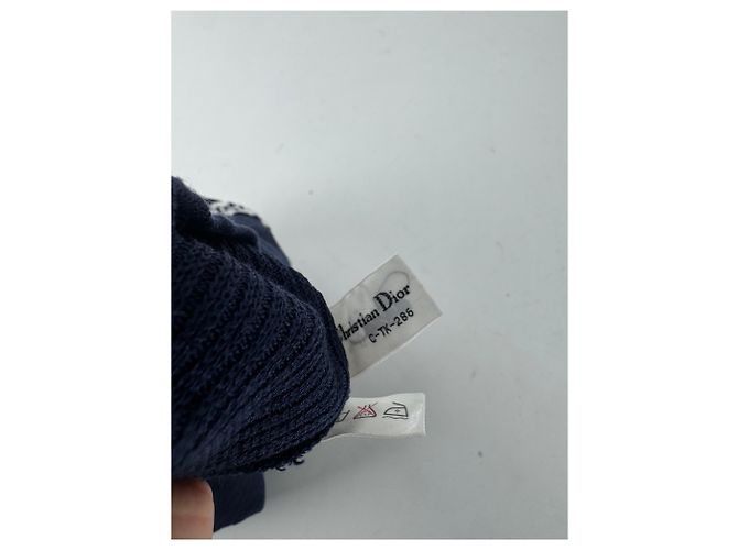 Gilet / Top Vintage Dior Oblique Monogram Blu Navy M - vista 8