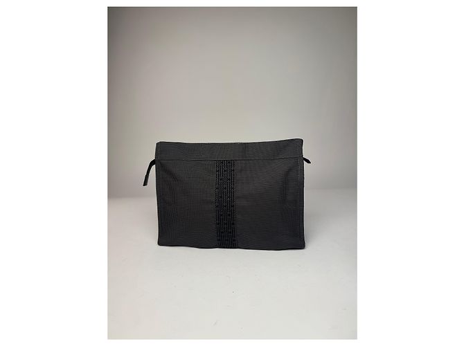 Clutch Vintage Hermès Parigi Nero Antracite Grigio antracite - vista 12