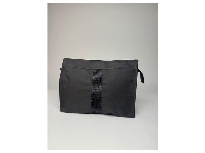 Clutch Vintage Hermès Parigi Nero Antracite Grigio antracite - vista 2