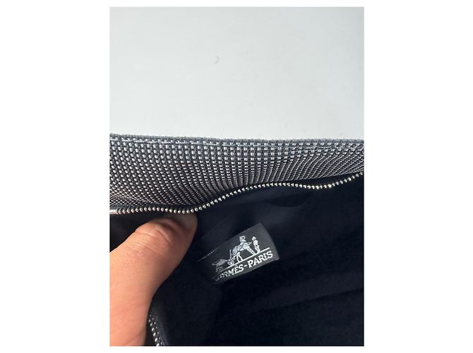 Clutch Vintage Hermès Parigi Nero Antracite Grigio antracite - vista 3