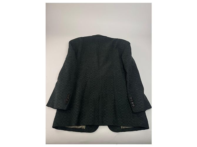 Vintage Givenchy Wollblazer für Herren M Grün Grau - Ansicht 13