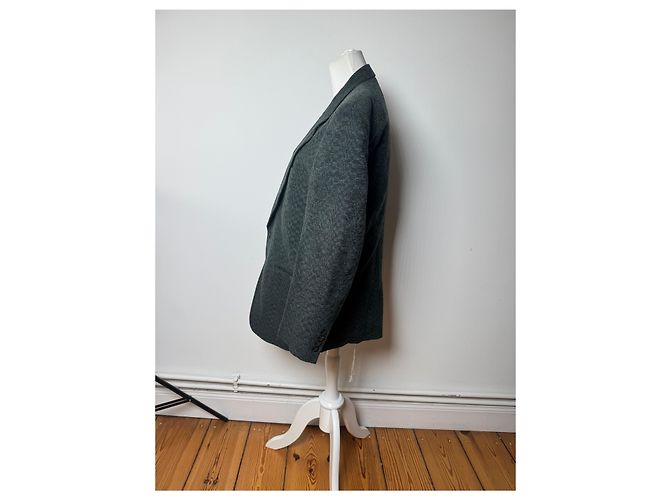 Vintage Givenchy Wollblazer für Herren M Grün Grau - Ansicht 3
