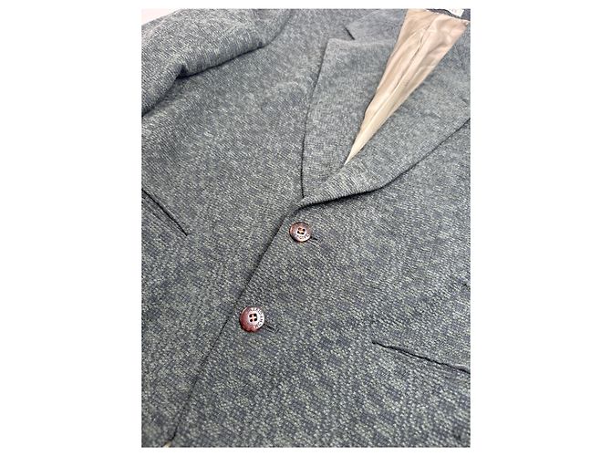 Vintage Givenchy Wollblazer für Herren M Grün Grau - Ansicht 7