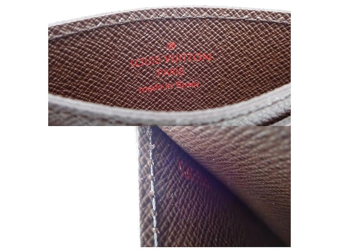 Louis Vuitton Damier Canvas Card Case N61722 Brown - view 6