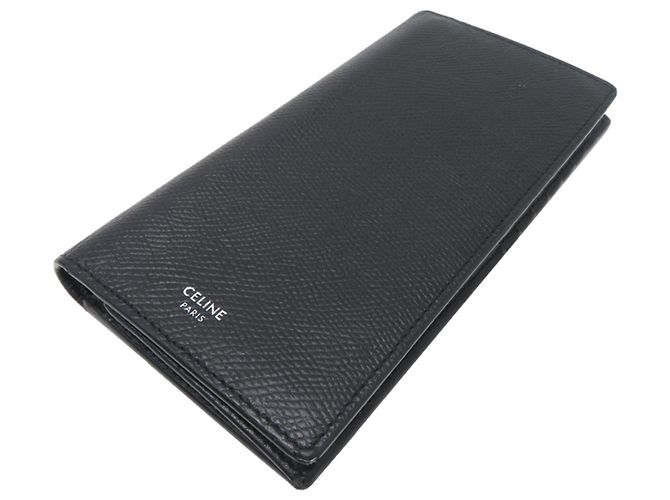 Céline Celine Men's Long Bi-Fold Wallet Black - view 3