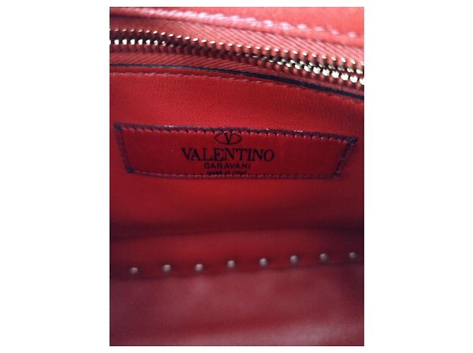 Borsa Valentino Rockstud Spike in pelle nera e rossa Multicolore - vista 10
