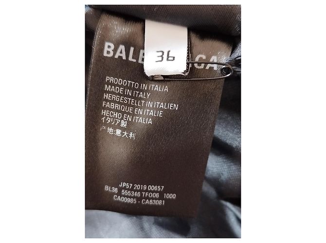 Chaqueta de plumas Balenciaga negra New Swing Negro - vista 8