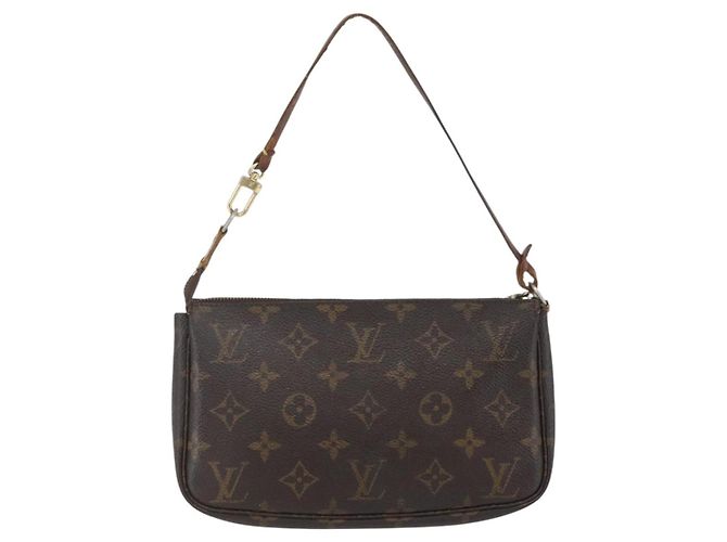 Pochette Accessoires NM en lona Monogram Louis Vuitton Castaño - vista 2