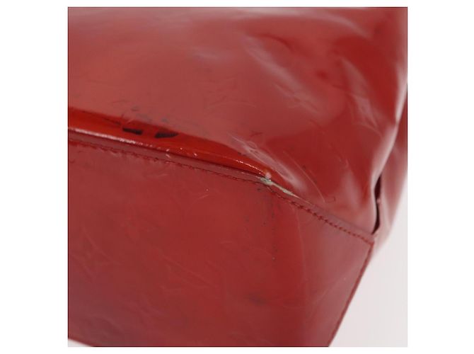 LOUIS VUITTON Monogram Vernis Reade PM Borsa a Mano Rossa M91088 LV Auth ti3591 Rosso - vista 11