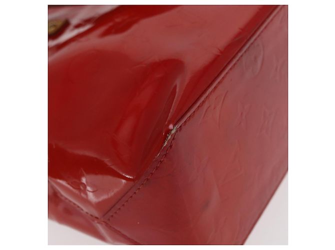 LOUIS VUITTON Monogram Vernis Reade PM Borsa a Mano Rossa M91088 LV Auth ti3591 Rosso - vista 12