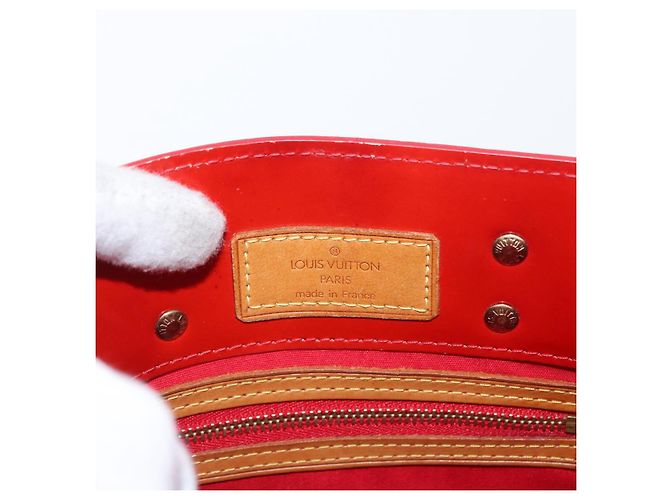 LOUIS VUITTON Monogram Vernis Reade PM Borsa a Mano Rossa M91088 LV Auth ti3591 Rosso - vista 15