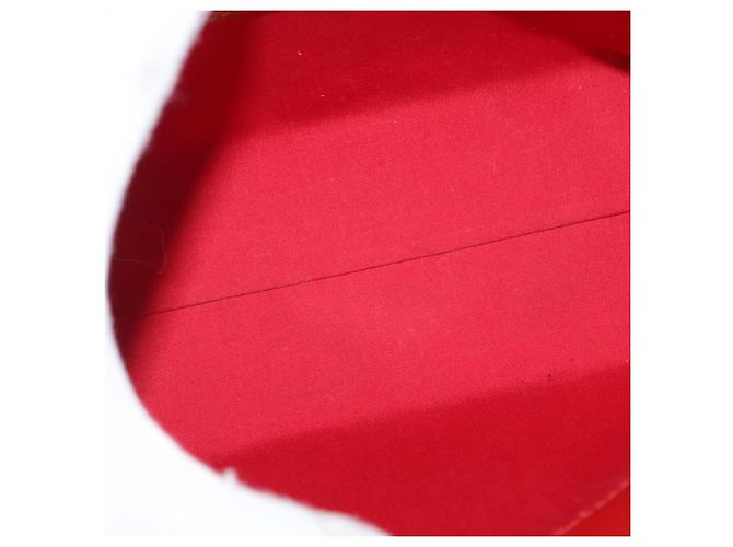 LOUIS VUITTON Monogram Vernis Reade PM Borsa a Mano Rossa M91088 LV Auth ti3591 Rosso - vista 16
