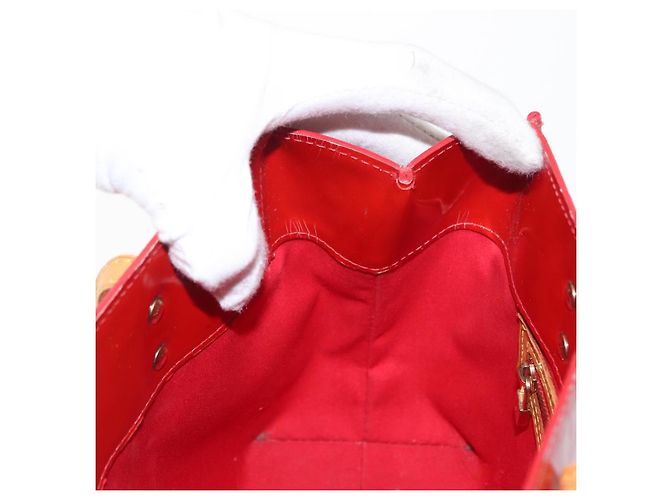 LOUIS VUITTON Monogram Vernis Reade PM Borsa a Mano Rossa M91088 LV Auth ti3591 Rosso - vista 18