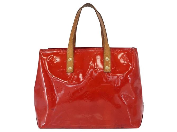 LOUIS VUITTON Monogram Vernis Reade PM Borsa a Mano Rossa M91088 LV Auth ti3591 Rosso - vista 2