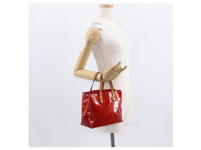 LOUIS VUITTON Monogram Vernis Reade PM Borsa a Mano Rossa M91088 LV Auth ti3591 Rosso - vista 22