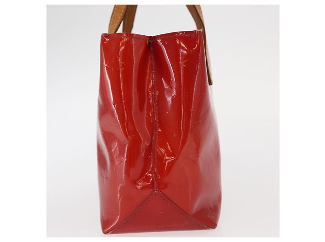 LOUIS VUITTON Monogram Vernis Reade PM Borsa a Mano Rossa M91088 LV Auth ti3591 Rosso - vista 4