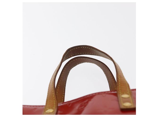 LOUIS VUITTON Monogram Vernis Reade PM Borsa a Mano Rossa M91088 LV Auth ti3591 Rosso - vista 8
