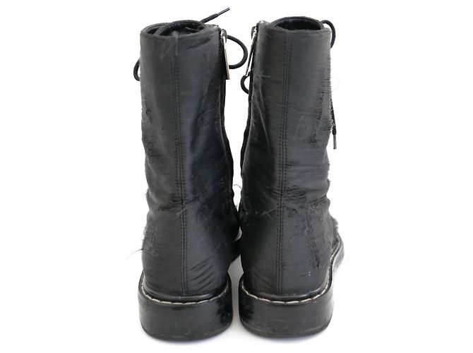 Botas de combate de seda desgastada Fara de The Row Negro - vista 3