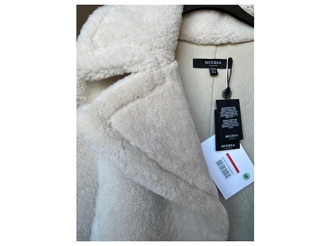 Muubaa Chaqueta de shearling MUUBA Polly con cuello oversized Crudo - vista 12